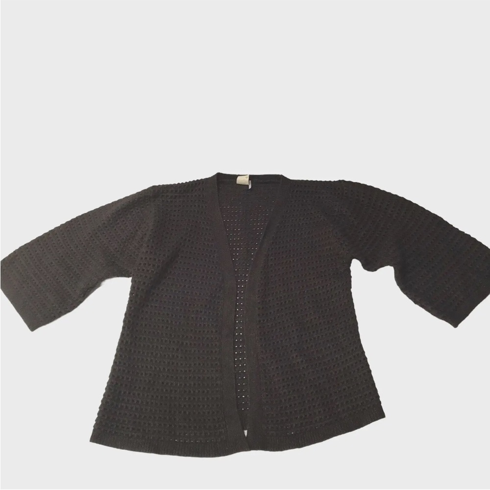Akemi + Kin Anthropologie Open Front Cardigan Sweater Sweater Gray One Size - Picture 2 of 9